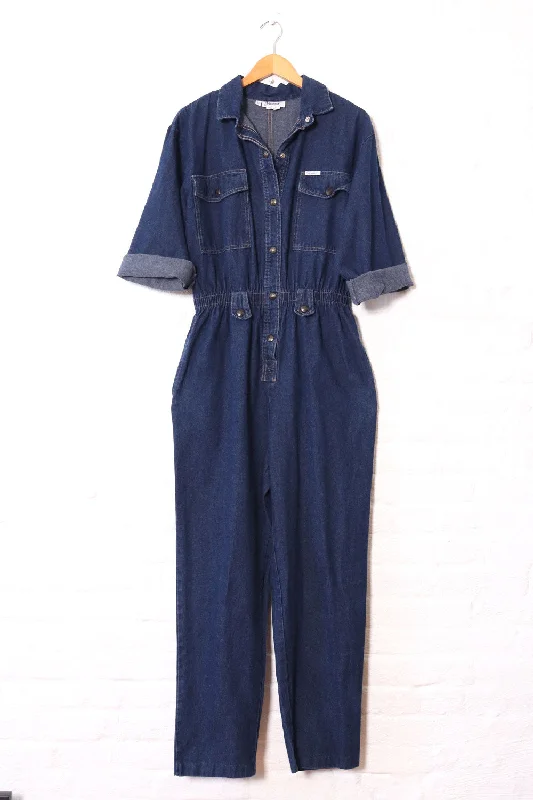 Dreams Dark Denim Coveralls M/L High-Waisted Overalls