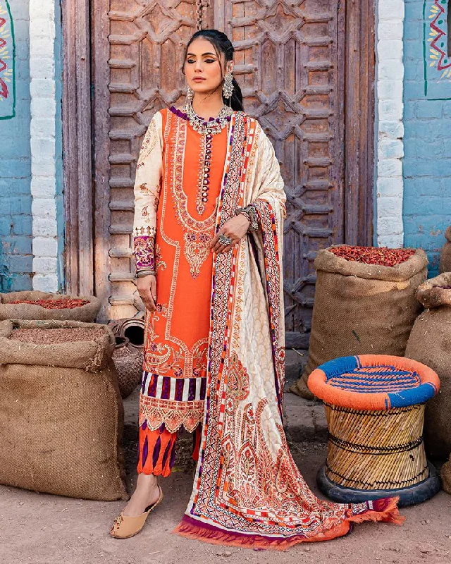 3pc Ready to Wear Khaddar Woolen Shawl Dress 03 Stylish Pashmina Shawl Wrap