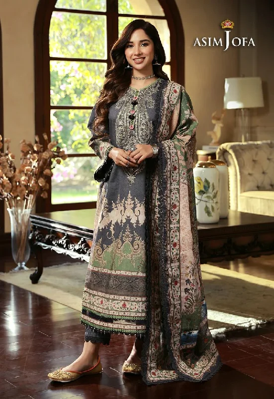 ASIM JOFA Asra Winter Shawl Collection AJAW06 Cozy Fleece Shawl Cape