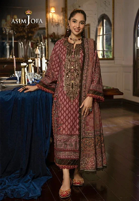 ASIM JOFA Asra Winter Shawl Collection AJAW07 Comfortable Knitted Shawl Wrap