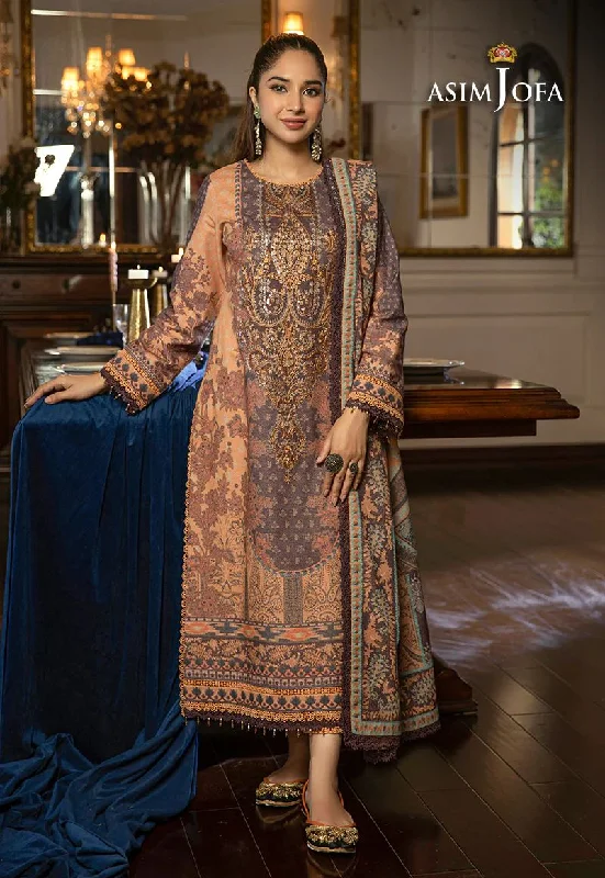 ASIM JOFA Asra Winter Shawl Collection AJAW09 Soft Cotton Shawl Poncho