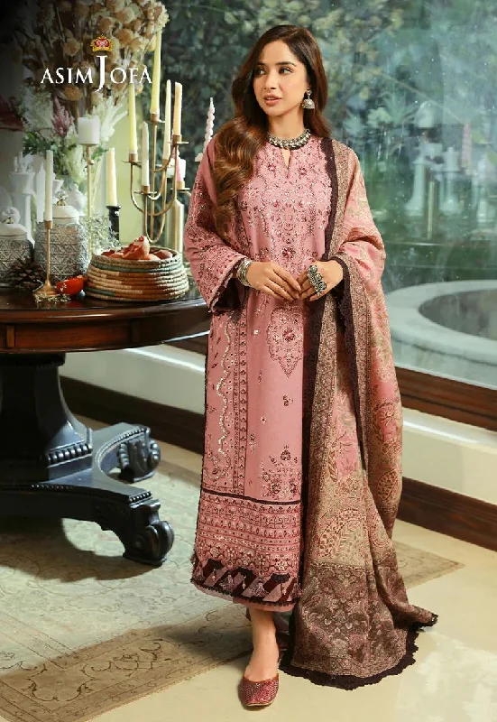 ASIM JOFA Asra Winter Shawl Collection AJAW11 Classic Lace Shawl Wrap