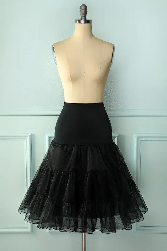 Black Tutu Petticoat Trapeze Tunic Caftan