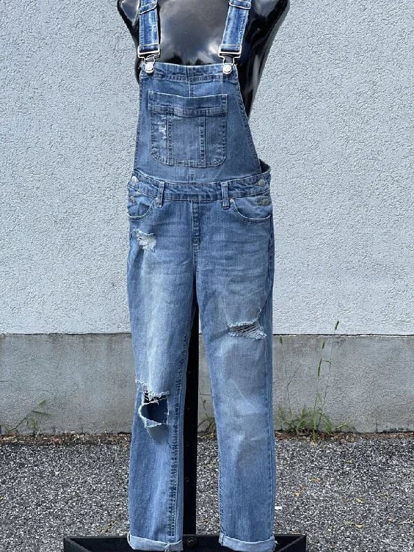 Blue Spice Overalls 7 Deep V-Neck Jumpsuit