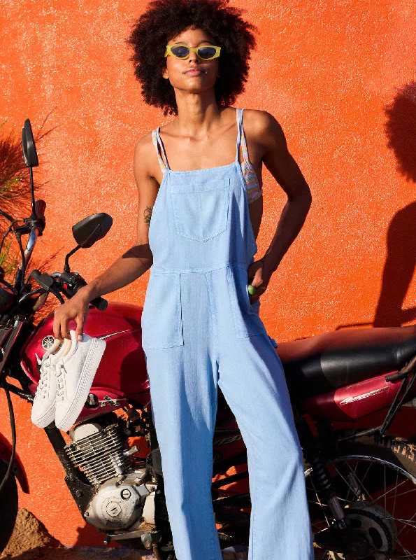 Crystal Coast Overalls - Bel Air Blue Vintage Corduroy Jumpsuit