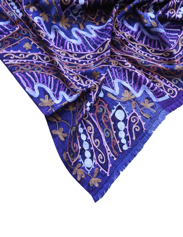 Embroidered Helena Shawl Fashionable Silk Shawl Wrap