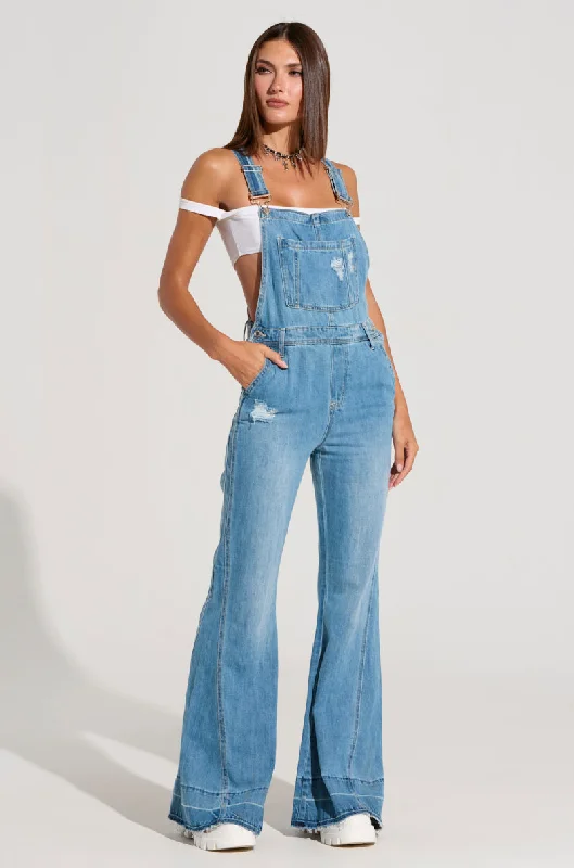 LARINA DENIM OVERALLS Outdoor Utility Overalls