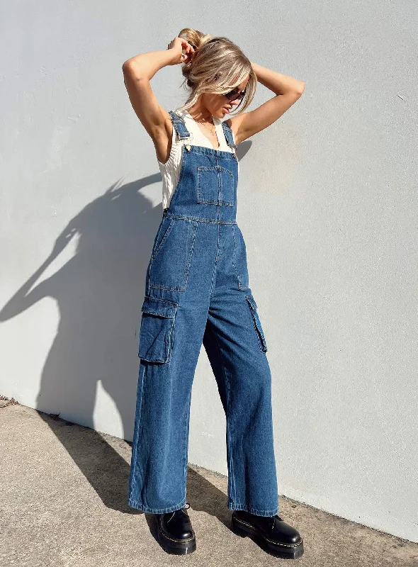 Marnie Overalls Blue Street Style Jumpsuit