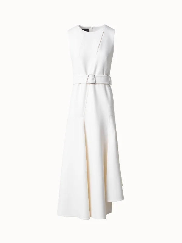 Trench Dress - A-Line Midi Dress in Cotton Double-Face with Zip-Cut-Out Trendy Puffer Trench Coat Trench Dress - A-Line Midi Dress in Cotton Double-Face with Zip-Cut-Out Trendy Puffer Trench Coat