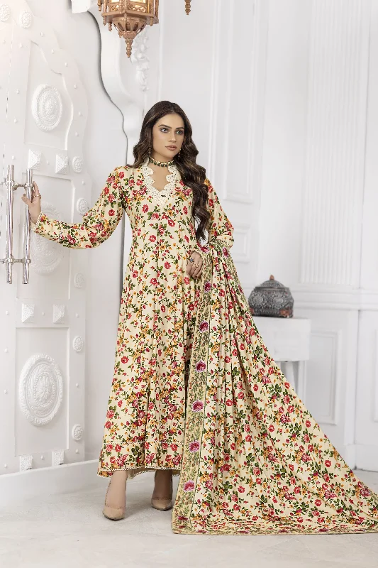 Sofia Khas Winter Linen Embroidered Shawl Dress 02 Stylish Long Shawl Wrap