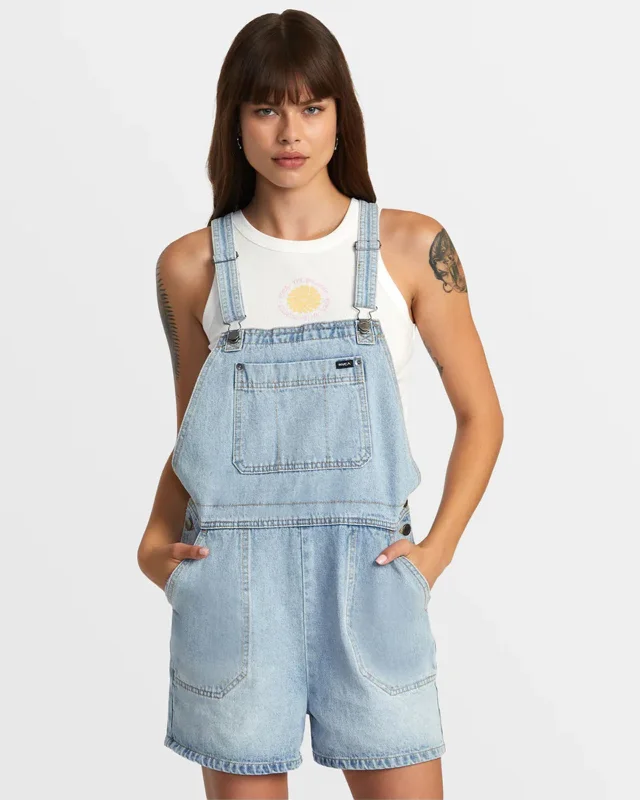 Succession Short Denim Overalls Lightweight Summer Overalls