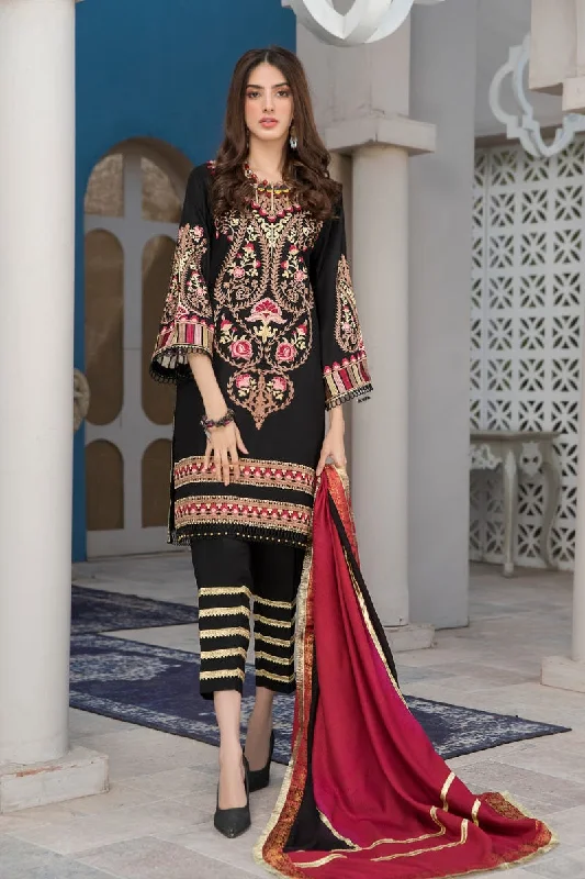 Winter Ready to Wear 3 Pcs Shawl Dress by Gulwarun 06 Chic Embroidered Shawl Wrap