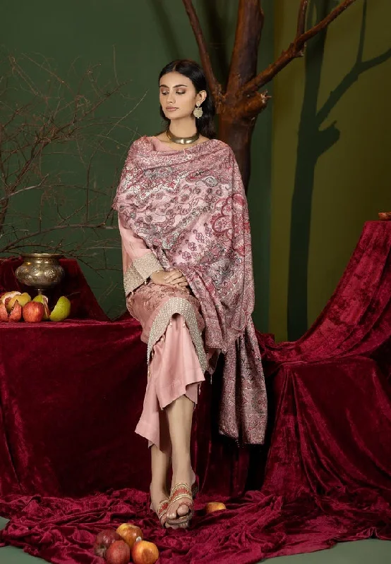 Winter Ready to Wear Shawl Collection by Mona 05 Classic Plain Shawl Wrap