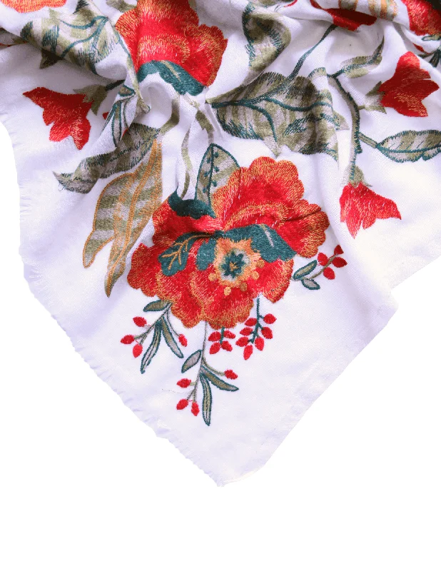 Embroidered Vela Shawl Stylish Knit Shawl Wrap