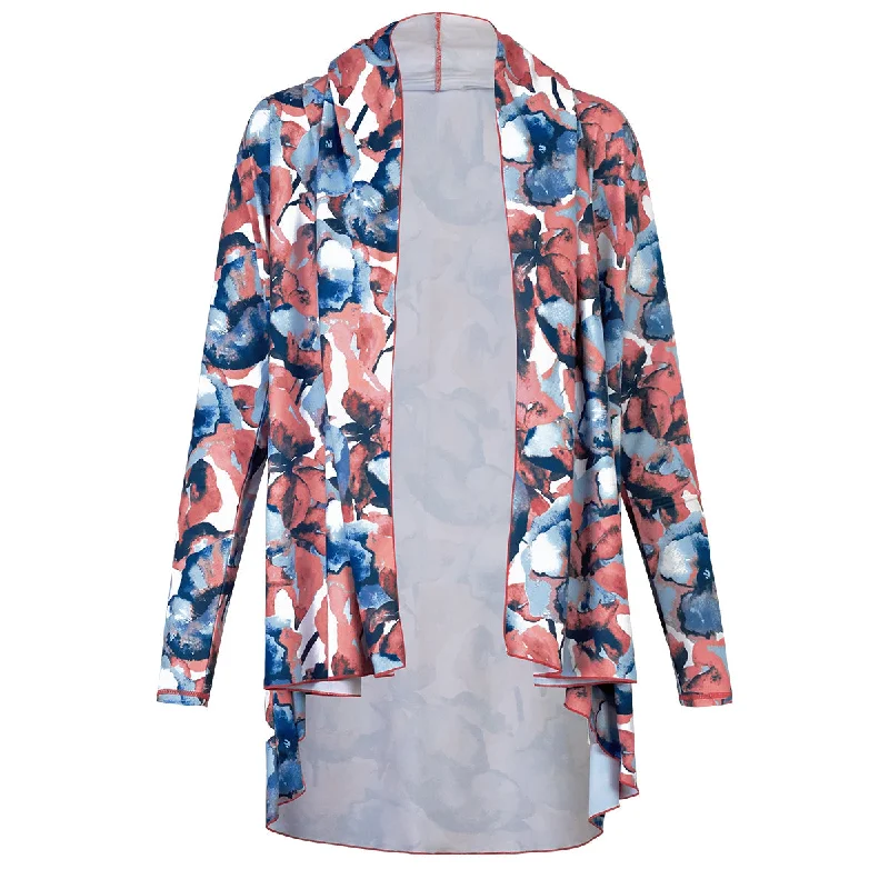 Women's Hooded Resort Wrap Hoodie with Ribbed Hem Stretchable Secure