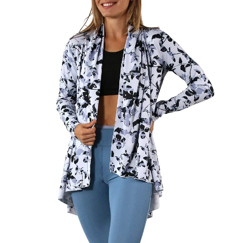 Women's Hooded Resort Wrap Hoodie with Thumb Holes Functional Cozy