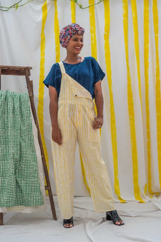 Work Overalls - yellow stripe Comfy Travel Overalls