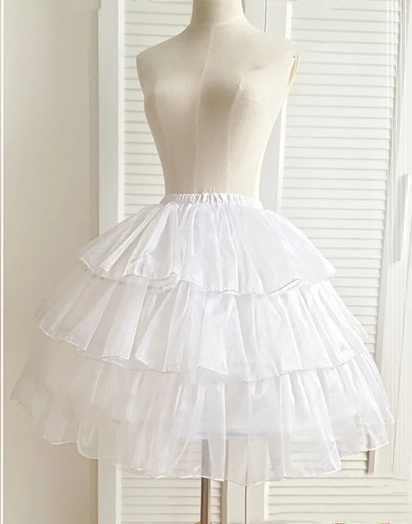 Boguta ~ Adjustable Steel Gauze White Lolita Petticoat Trench Raincoat Windbreaker