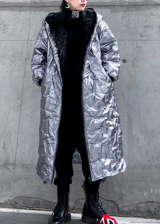 Elegant silver outwear trendy plus size snow hooded zippered winter outwear Hoodie with Camouflage Military Edgy Elegant silver outwear trendy plus size snow hooded zippered winter outwear Hoodie with Camouflage Military Edgy
