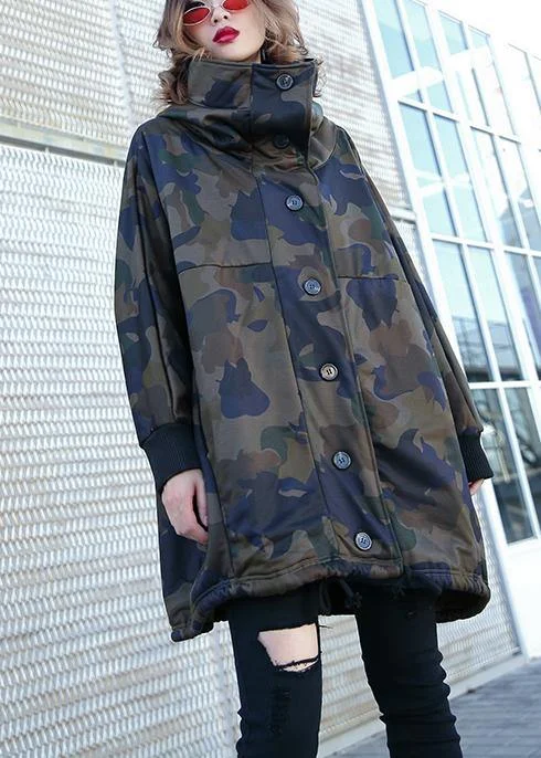 Handmade Button Pockets Fine Coat For Woman Camouflage Silhouette Coat Parka Down Jacket Wool Coat Handmade Button Pockets Fine Coat For Woman Camouflage Silhouette Coat Parka Down Jacket Wool Coat