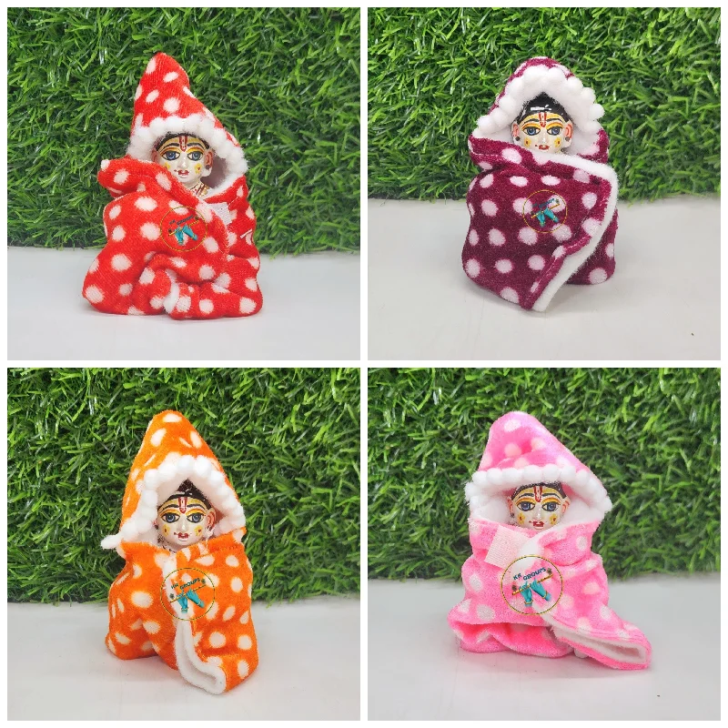 Laddu Gopal Dot Shawl Ponchu Pack of 4 [Random Color] Stylish Knit Shawl Wrap