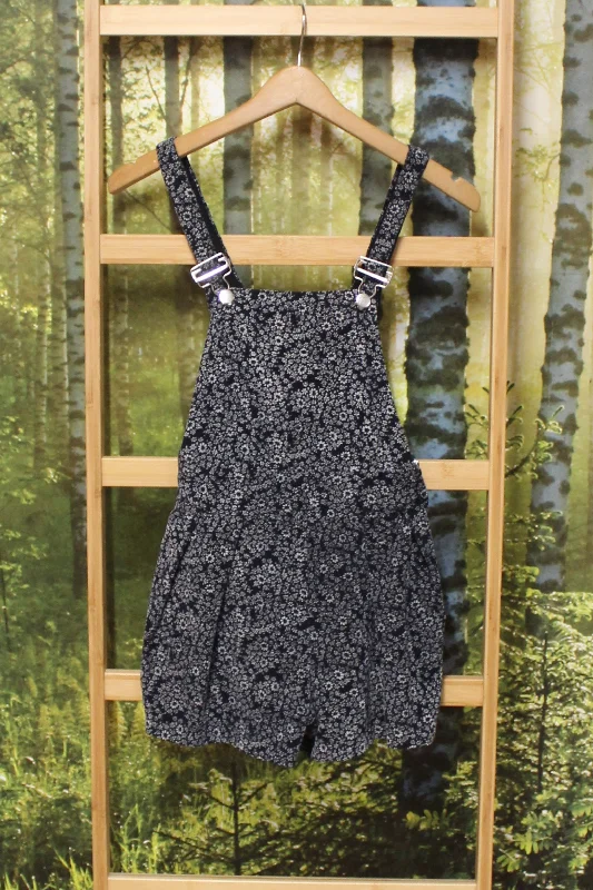 LONELY HEARTS - Fine cord floral overalls playsuit! 6 Belted Waist Jumpsuit