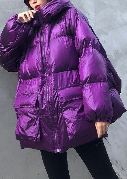 New purple Parkas for women plus size winter hooded pockets outwear Hoodie with Sequins Glamorous Eye-catching New purple Parkas for women plus size winter hooded pockets outwear Hoodie with Sequins Glamorous Eye-catching