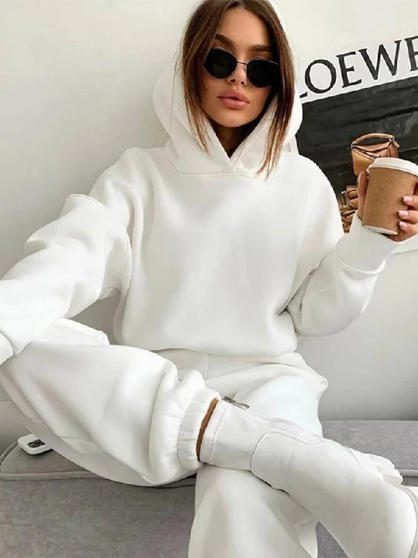 omen Oversize Suit Solid Hooded Hoodie with Emblem Brand Identity