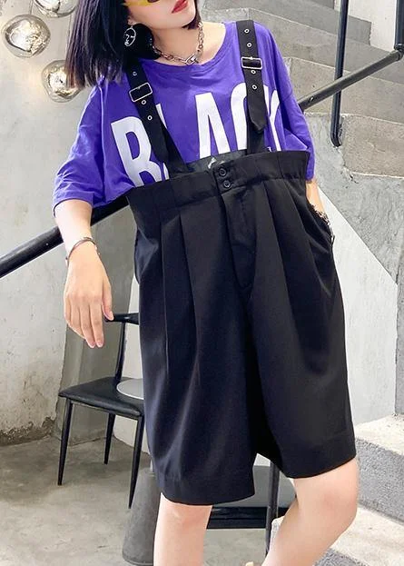 Popular overalls women summer loose large size casual shorts Asymmetric Shoulder Overalls Popular overalls women summer loose large size casual shorts Asymmetric Shoulder Overalls
