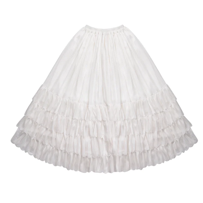 Sweet Angel~Pure White Lolita Petticoat Turtleneck Wrap Cape