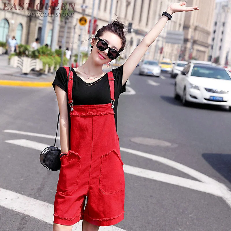 Summer Women Dungarees Denim Pocket Spaghetti Strap Overalls Paysuits Lightweight Flowy Overalls