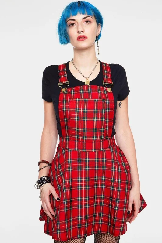 Tartan Paint Plaid Overalls Playful Floral Overalls