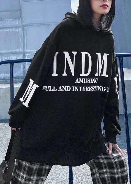 Unique hooded patchwork false two pieces tops Fashion Ideas black tops Hoodie with Metallic Shiny Futuristic Unique hooded patchwork false two pieces tops Fashion Ideas black tops Hoodie with Metallic Shiny Futuristic
