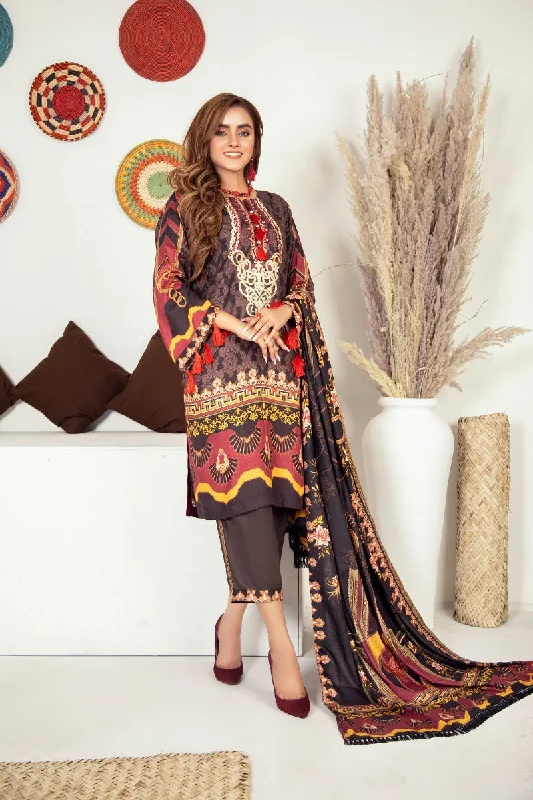 Winter Ready to Wear Embroidered Dress with Shawl by Aleezay 03 Chic Floral Print Shawl Winter Ready to Wear Embroidered Dress with Shawl by Aleezay 03 Chic Floral Print Shawl