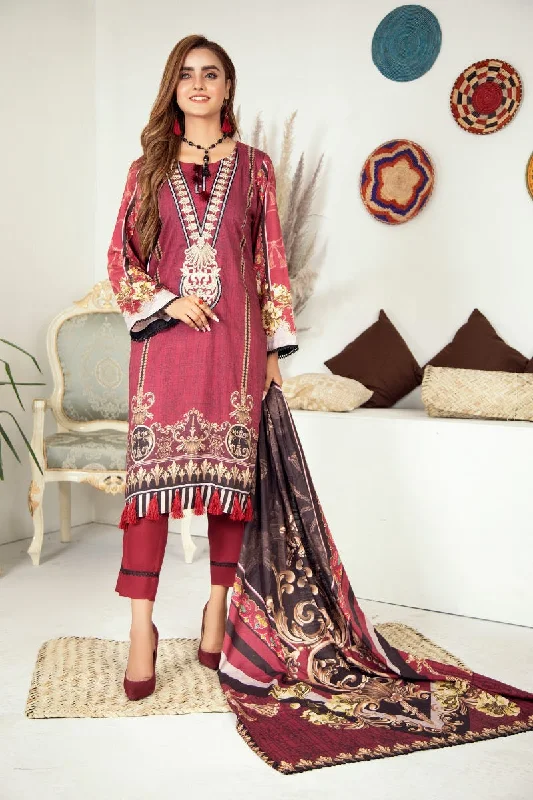 Winter Ready to Wear Embroidered Dress with Shawl by Aleezay 15 Chic Chunky Knit Shawl