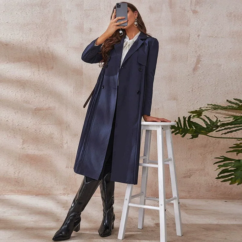 NiDELL XF-T-21812 Hot Sale Amazon Cross-Border E-Commerce Women's Windbreaker Street Trend European and American Trench Coat Fashionable Cropped Trench Coat NiDELL XF-T-21812 Hot Sale Amazon Cross-Border E-Commerce Women's Windbreaker Street Trend European and American Trench Coat Fashionable Cropped Trench Coat