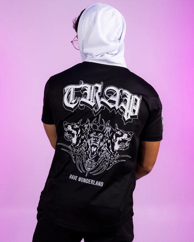Trap Hooded Baseball Jersey Hoodie with Longline Fit Extended Stylish