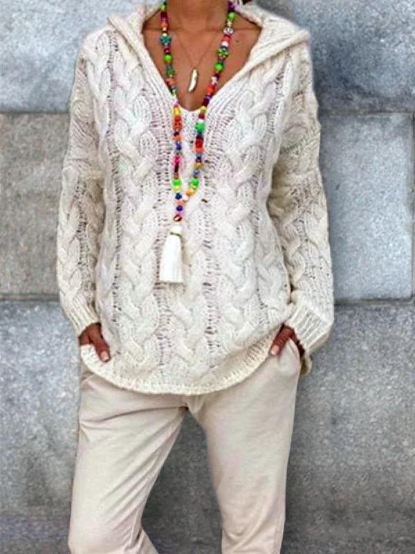 Casual Loose Hooded Maternity Top Hoodie with Button Placket Classic Preppy