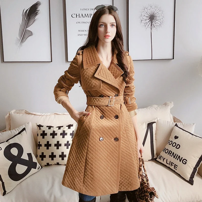 Dabuwawa Women New Elegant Slim Warm Trench Windbreaker Double Breasted Moto Sytle Long Trench Coat Outwear Female D18CTC022 Casual Button-Up Trench Coat Dabuwawa Women New Elegant Slim Warm Trench Windbreaker Double Breasted Moto Sytle Long Trench Coat Outwear Female D18CTC022 Casual Button-Up Trench Coat
