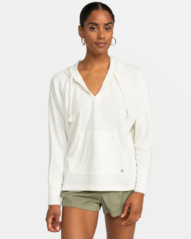 Destination Surf Hooded L/S Top Hoodie with Drawstring Waist Adjustable Fitted