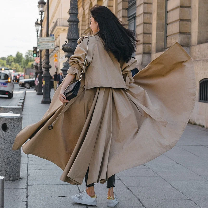 LANMREM 2020 Spring New Fashion Trend Women's Solid Color Over The Knee Long Coat Lapel System Belt Plus Windbreaker TC053 Stand-Up Roll-Neck Turtle LANMREM 2020 Spring New Fashion Trend Women's Solid Color Over The Knee Long Coat Lapel System Belt Plus Windbreaker TC053 Stand-Up Roll-Neck Turtle