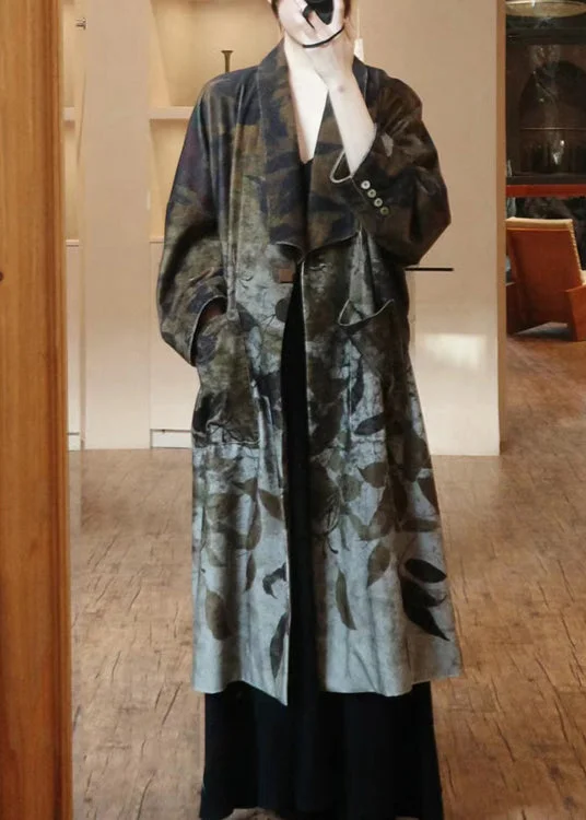 New Photo Color Button Pockets Silk Velvet Long Trench Coat Long Sleeve Trendy Open Front Trench New Photo Color Button Pockets Silk Velvet Long Trench Coat Long Sleeve Trendy Open Front Trench