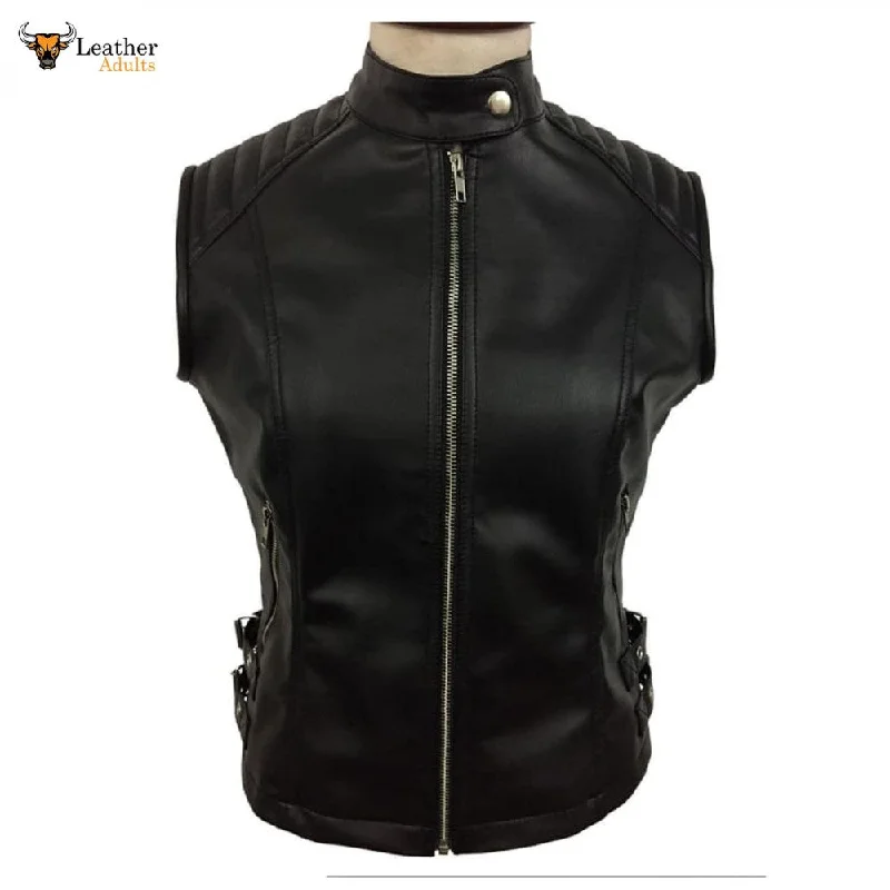 Sexy Women's Ladies Real BLACK SHEEP LAMB Leather Bikers Waistcoat Vest W12 Cozy Faux Fur Waistcoat Sexy Women's Ladies Real BLACK SHEEP LAMB Leather Bikers Waistcoat Vest W12 Cozy Faux Fur Waistcoat