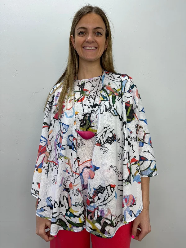 Splatter Shawl Top Fashionable Oversized Shawl