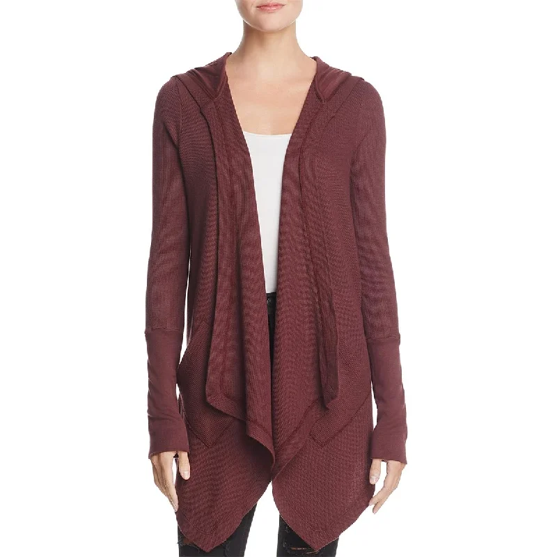 Splendid Womens Modal Blend Hooded Wrap Top Hoodie with Belted Waist Structured Tailored Splendid Womens Modal Blend Hooded Wrap Top Hoodie with Belted Waist Structured Tailored