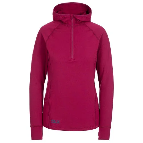 Trespass Womens/Ladies Rebecca Hooded 1/2 Zip Top Hoodie with Front Slit Layering Stylish Trespass Womens/Ladies Rebecca Hooded 1/2 Zip Top Hoodie with Front Slit Layering Stylish