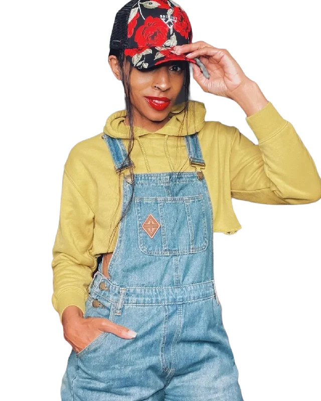 TruVine Women's Denim Bib Overalls Versatile Day-to-Night Jumpsuit