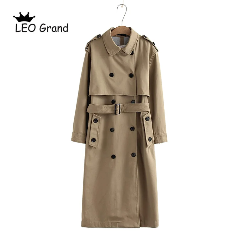 Vee Top women casual solid color double breasted outwear fashion sashes office coat chic epaulet design long trench 902229 Stylish Long Trench Coat Vee Top women casual solid color double breasted outwear fashion sashes office coat chic epaulet design long trench 902229 Stylish Long Trench Coat