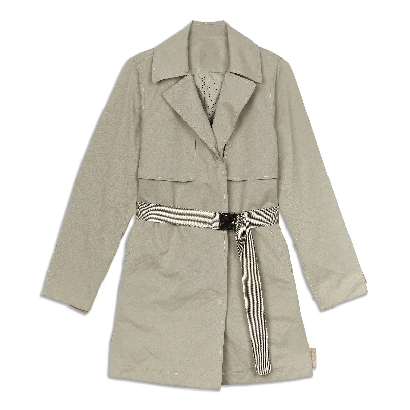 Always There Short Trench - Resale Casual Belted Wool Trench