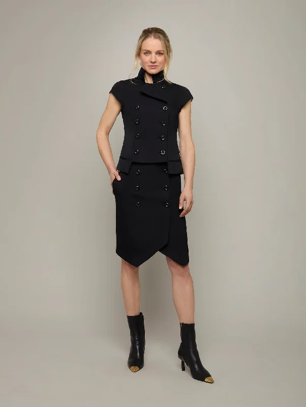 ARCHITRAVE | Fan-Collar Waistcoat Comfortable Faux Fur Waistcoat